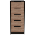 Washington Five Drawer Dresser Multicolor Bedroom Modern Mdf Engineered Wood