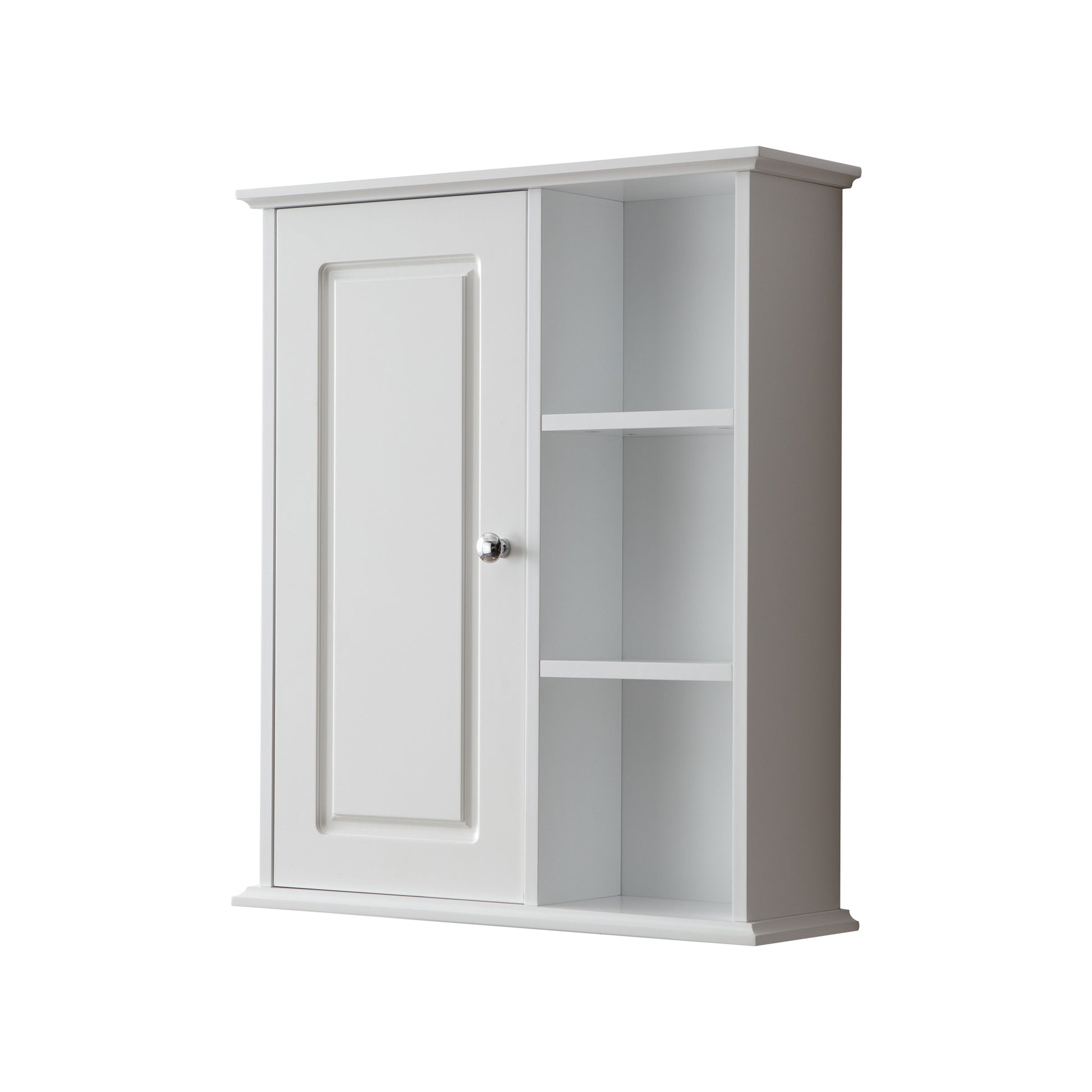 Bathroom Wall Cabinet in Black Ready to Assemble white-1-3-soft close doors-wall