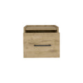 Floating Nightstand, Space Saving Design With Handy Drawer And Surface, Macadamia Beige Particle Board Engineered Wood