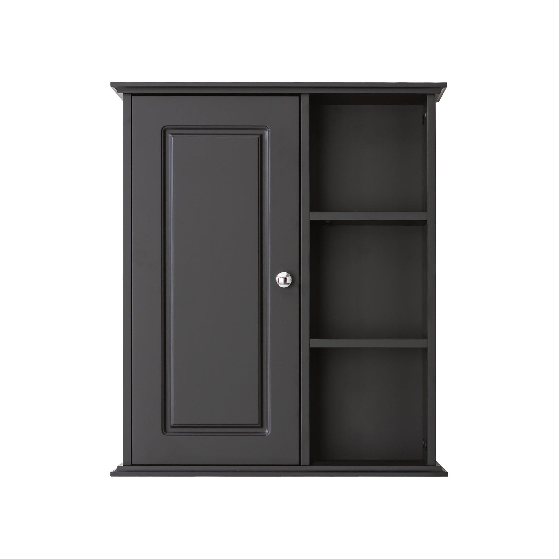 Bathroom Wall Cabinet in Black Ready to Assemble black-1-3-soft close doors-wall