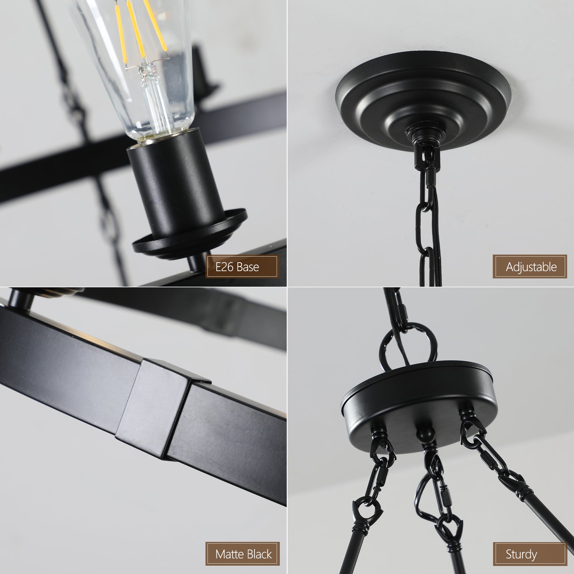 Retro Style Large 2 Tier Circular Ceiling Ironwork Chandelier Black Retro Iron