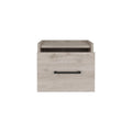 Floating Nightstand, Space Saving Design With Handy Drawer And Surface, Light Gray Light Gray Particle Board Engineered Wood