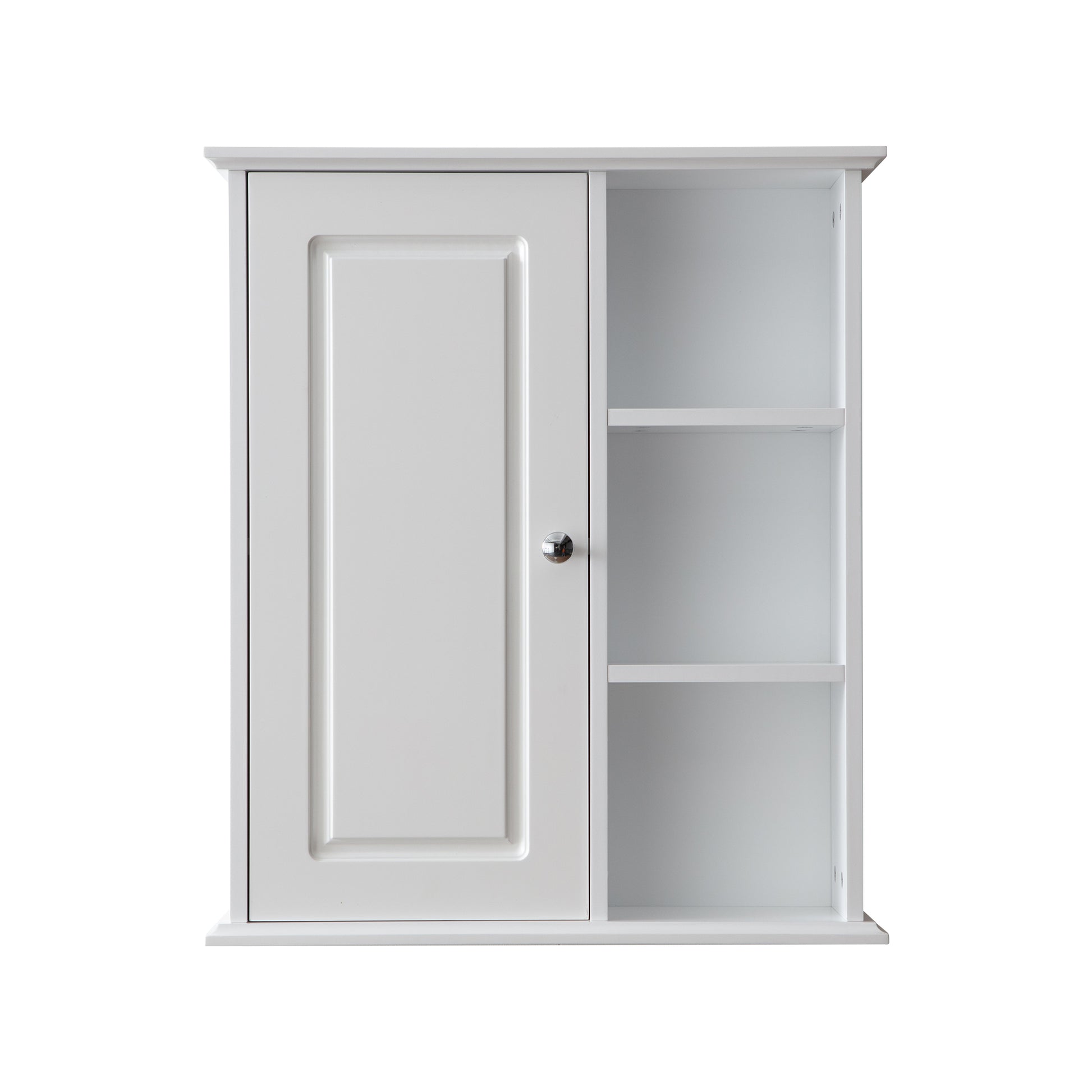 Bathroom Wall Cabinet in Black Ready to Assemble white-1-3-soft close doors-wall