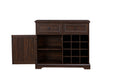 Farmhouse Buffet Cabinet With Storage Sideboard With 2 Drawers, Wine Bar Cabinet With Removable Wine Racks Storage Shelves, Liquor Coffee Bar Cupboard For Kitchen, Dining Room, Espresso L39.37''*W15.7 Espresso Mdf