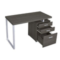 3 Drawer Office Desk In Weathered Grey Finish Grey Drawers Particle Board Mdf