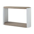 Zoma Sofa Table, White High Gloss & Oak Finish Lv02416 White Oak Mdf