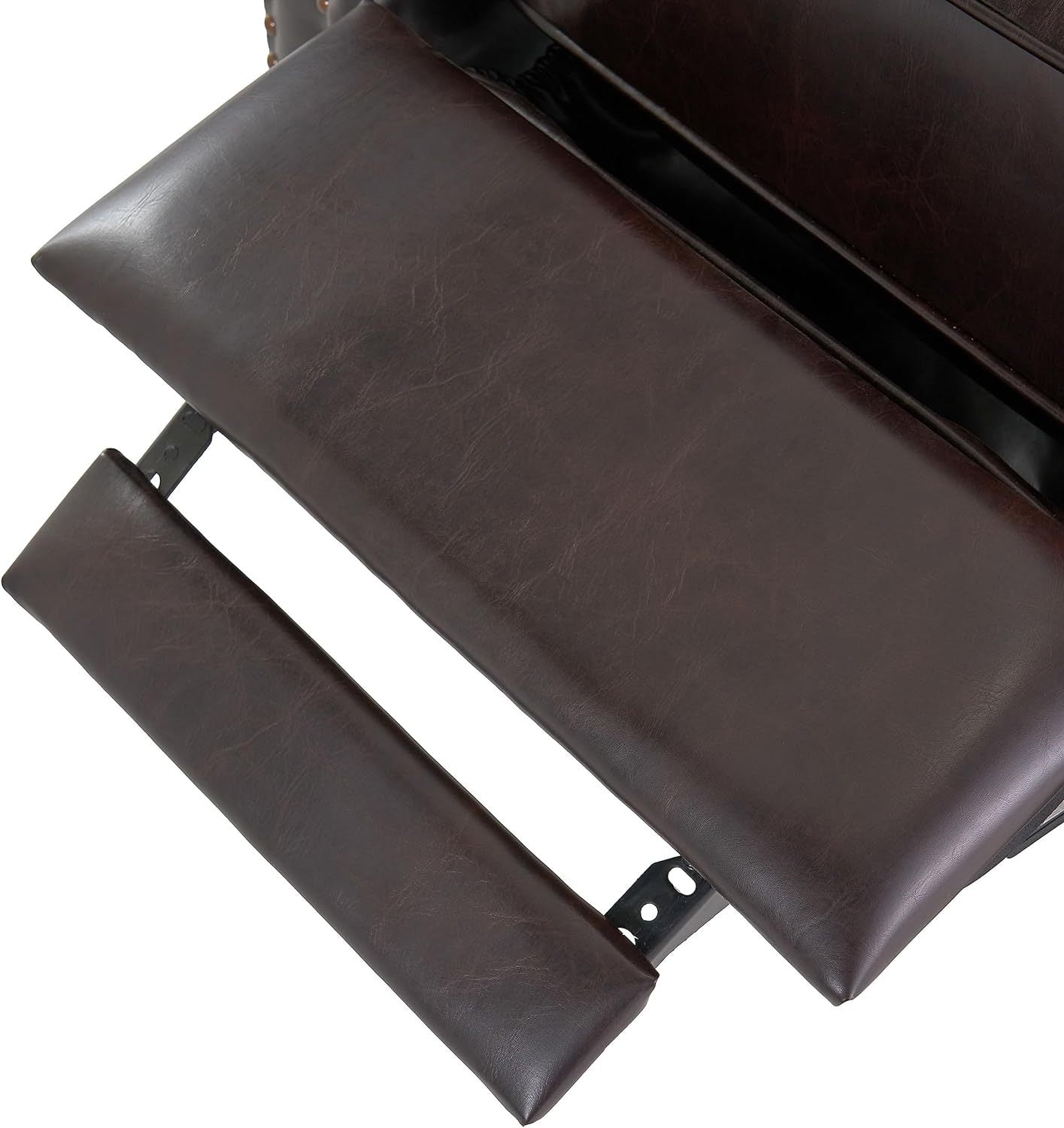 Push Rack Recliner Dark Brown Pu