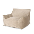 Allea Velveteen Bean Bag Chair With Armrests, Taupe Taupe Velvet