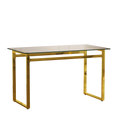 Modern Minimalist Rectangular Glass Dining Table For 4 6 With 0.31