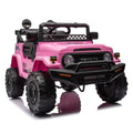Licensed Toyota Fj Cruiser,12V Kids Ride On Car 2.4G W Parents Remote Control,Electric Car For Kids,Three Speed Adjustable,Power Display, Usb,Mp3 ,Bluetooth,Led Light,Three Point Safety Belt Pink Plastic