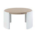 Zoma Coffee Table, White High Gloss & Oak Finish Lv02414 White Oak Mdf