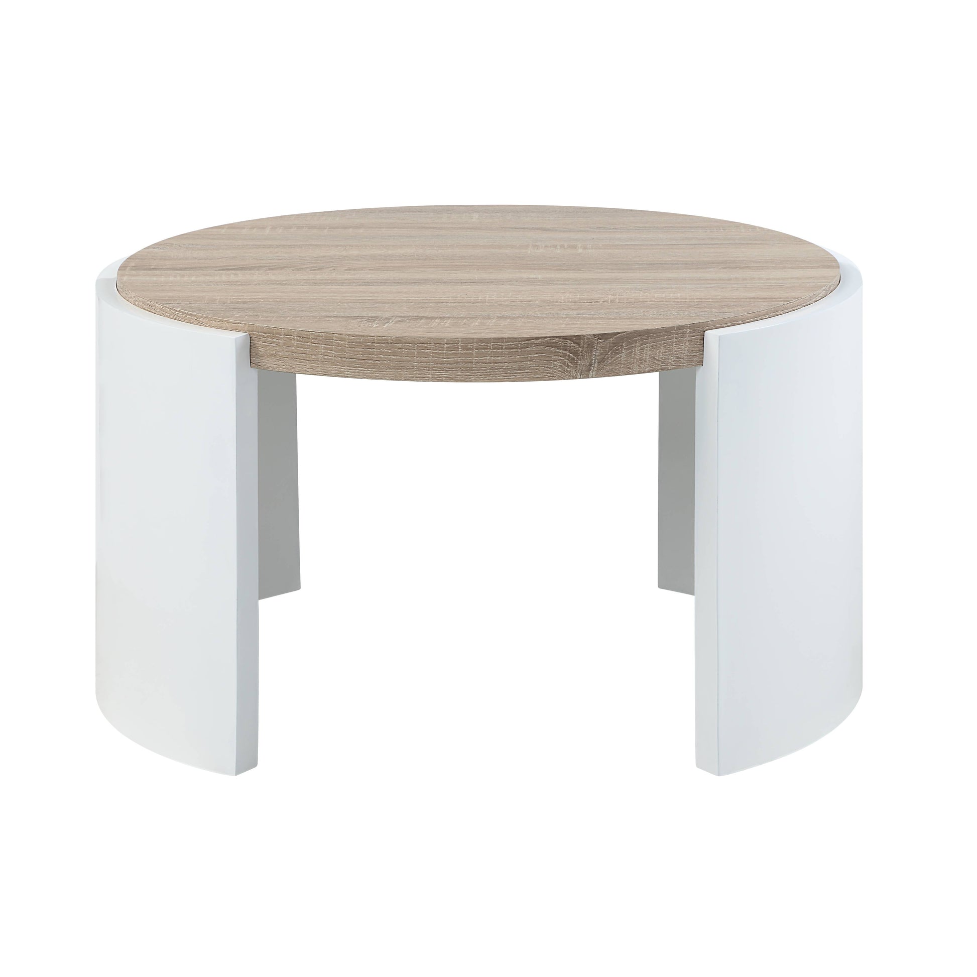 Zoma Coffee Table, White High Gloss & Oak Finish Lv02414 White Oak Mdf