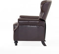 Push Rack Recliner Dark Brown Pu