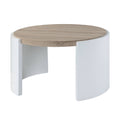 Zoma Coffee Table, White High Gloss & Oak Finish Lv02414 White Oak Mdf