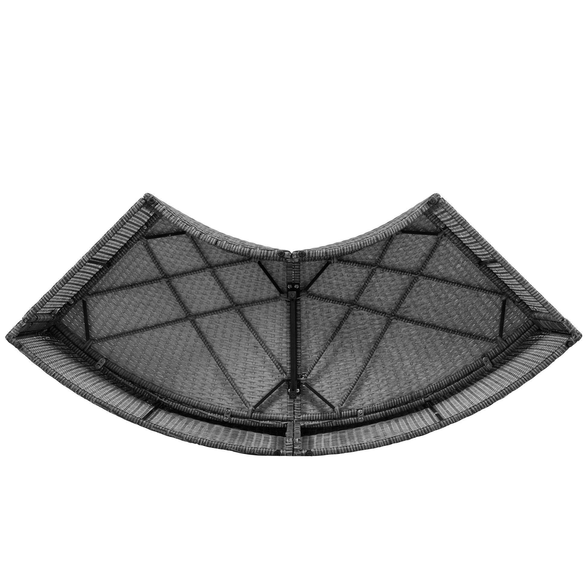 Patio 5 Piece Round Rattan Sectional Sofa Set All Weather Pe Wicker Sunbed Daybed With Round Liftable Table And Washable Cushions For Outdoor Backyard Poolside, Beige Yes Deep Seating Beige Water Resistant Frame Water Resistant Cushion Garden & Outdoor