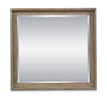 Hideaway Mirror, No Assembly Required, Orchard Grey Finish Greige Transitional Wood