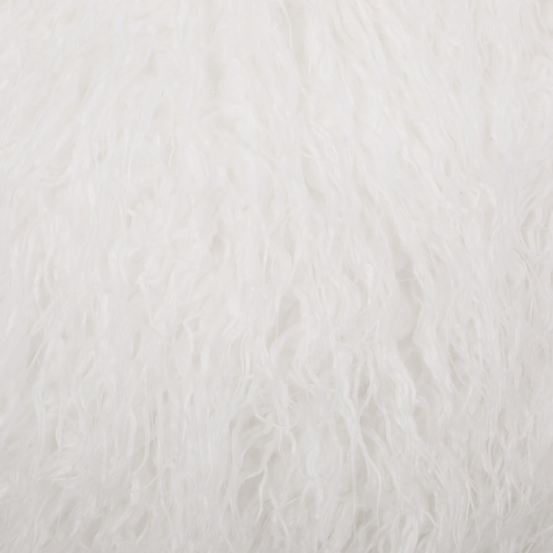 Mandana 3 Foot Rounded Faux Fur Bean Bag, White White Faux Fur