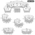 Patio Furniture Set Outdoor Furniture Daybed Rattan Sectional Furniture Set Patio Seating Group With Cushions And Center Table For Patio, Lawn, Backyard, Pool, Grey Yes Grey Water Resistant Frame Water Resistant Cushion Garden & Outdoor Sectional Seating