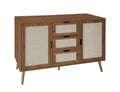 2 Door 3 Drawer Cabinet, Accent Storage Cabinet, Suitable For Living Room, Bedroom, Dining Room, Study Walnut Mdf