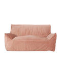 Fila Velveteen 2 Seater Oversized Bean Bag Chair With Armrests, Pink Pink Velvet