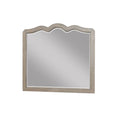 Laurel Grove Sop Shaped Mirror, No Assembly Required, White Poplar Finish Greige French Country,Modern,Transitional Wood