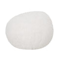 Mandana 3 Foot Rounded Faux Fur Bean Bag, White White Faux Fur