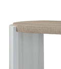 Zoma Sofa Table, White High Gloss & Oak Finish Lv02416 White Oak Mdf