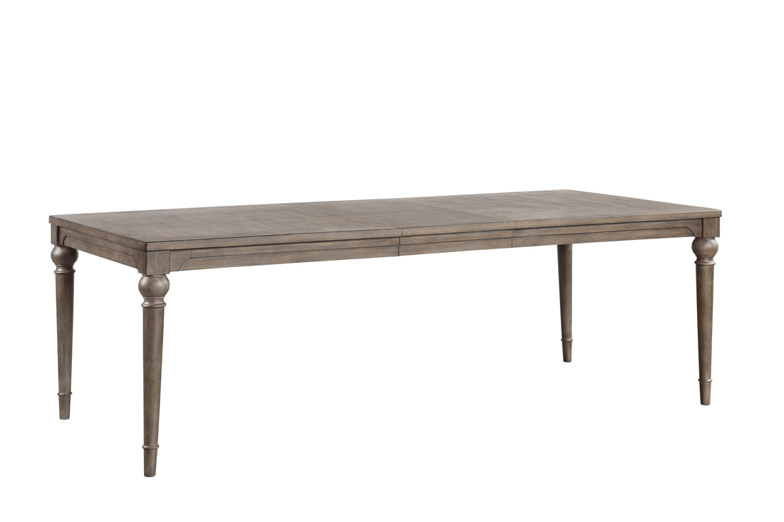 Middleton 72 Inch Dining Table, Extends To 90 Inches, Vintage Hazel Finish Greige Seats 8 Gray Dining Room European,Modern,Transitional Freestanding Poplar Rectangular Kitchen & Dining Tables Rectangular Wood