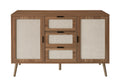 2 Door 3 Drawer Cabinet, Accent Storage Cabinet, Suitable For Living Room, Bedroom, Dining Room, Study Walnut Mdf