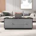 Modern Gray Multi Functional Rectangle Lift Top Coffee Table Extendable With Storage Dark Gray Mdf