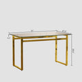 Modern Minimalist Rectangular Glass Dining Table For 4 6 With 0.31