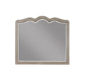 Laurel Grove Sop Shaped Mirror, No Assembly Required, White Poplar Finish Greige French Country,Modern,Transitional Wood