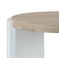 Zoma End Table, White High Gloss & Oak Finish Lv02415 White Oak Mdf