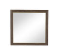 Tango Mirror, No Assembly Required, Sandblasted Walnut Finish Brown Modern Wood