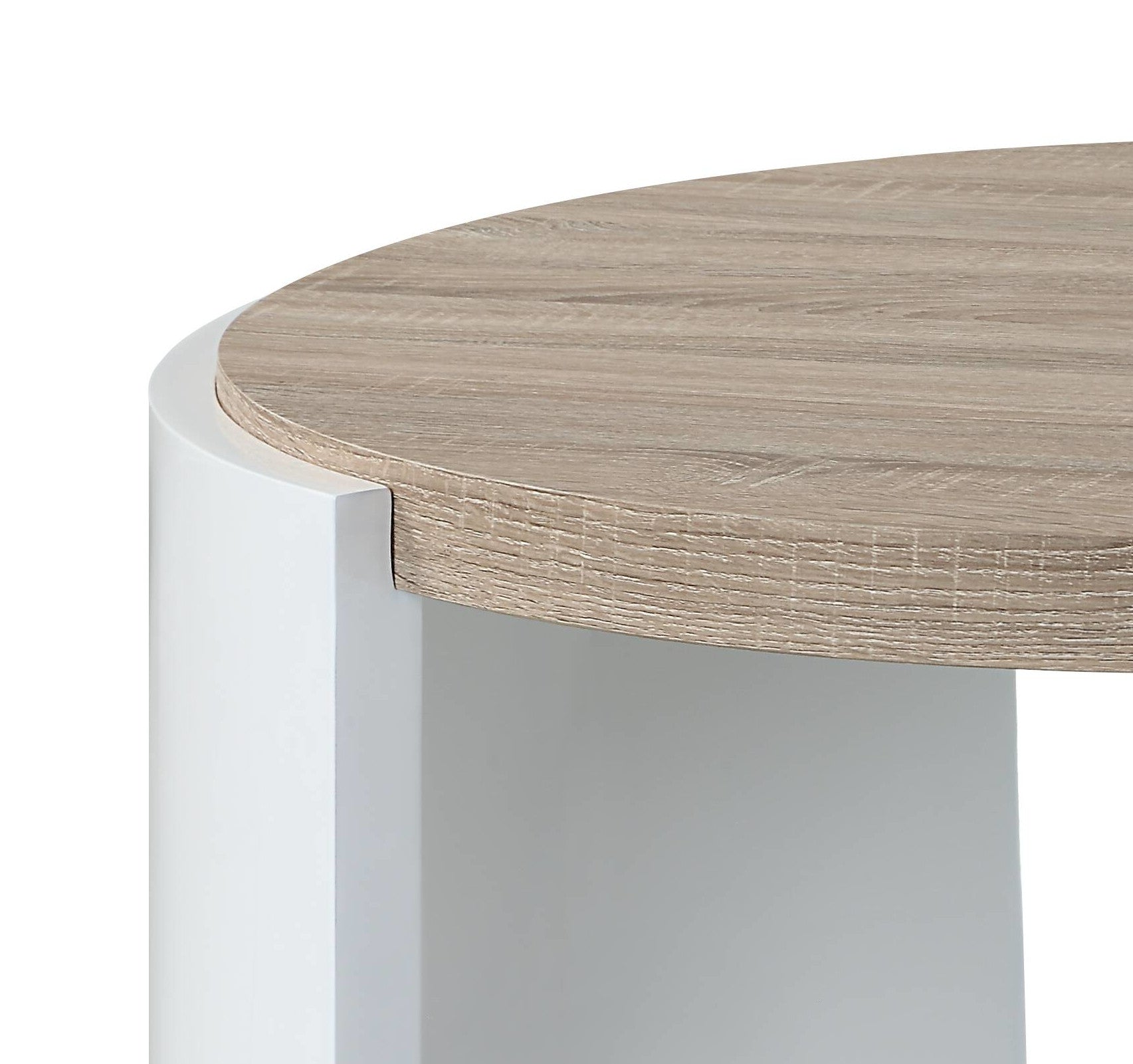 Zoma Coffee Table, White High Gloss & Oak Finish Lv02414 White Oak Mdf