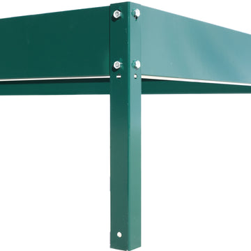 6.3'*4.2'*7' Polycarbonate Greenhouse, Heavy Duty Outdoor Aluminum Walk In Green House Kit With Rain Gutter, Vent And Door For Backyard Garden, Color Green Green Aluminium