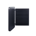 16X24 Inch Recessed Black Metal Framed Medicine Cabinet With Mirror And Adjustable Shelves Black Wall Mirror With Storage For Bathroom Matte Black 2 Adjustable Shelves Bathroom Metal