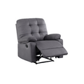 Contemporary Ebony Color Plush Microfiber Motion Recliner Chair 1Pc Couch Manual Motion Plush Armrest Tufted Back Living Room Furniture Ebony Microfiber Manual Handle Metal Primary Living Space Cushion Back Contemporary,Modern,Transitional Handle Pillow