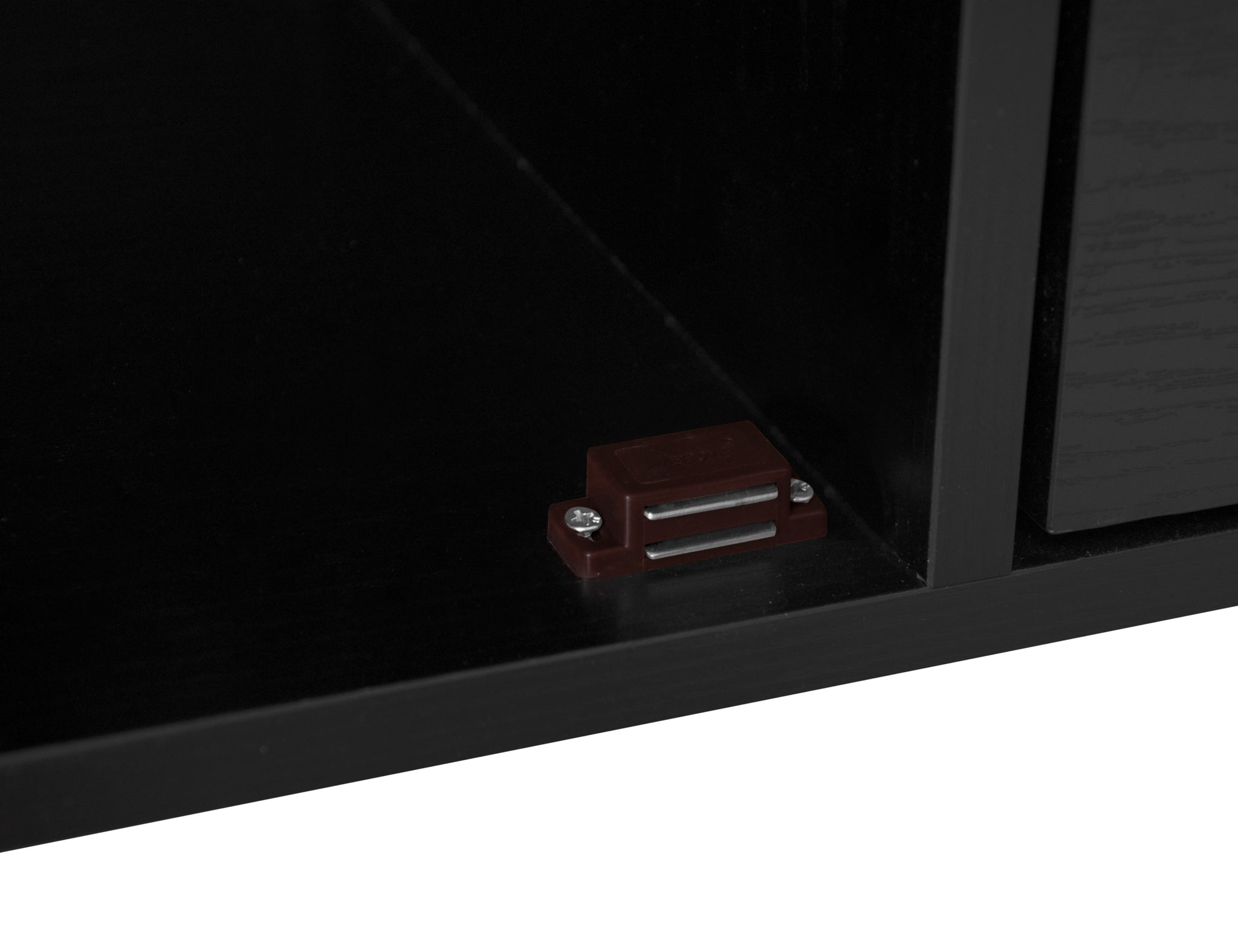 2 Door 3 Drawer Cabinet, Accent Storage Cabinet black-mdf
