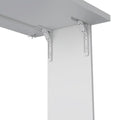Wall Foldable Table With Multiple Shelves, White White Particle Board Particle Board