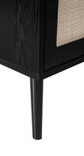 2 Door 3 Drawer Cabinet, Accent Storage Cabinet, Suitable For Living Room, Bedroom, Dining Room, Study Black Mdf