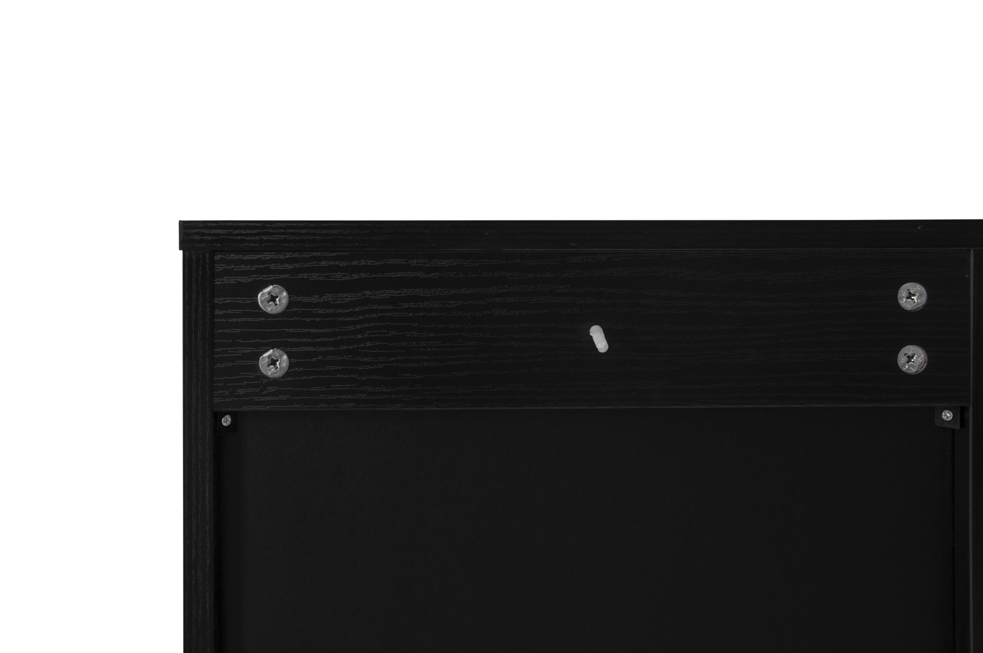 2 Door 3 Drawer Cabinet, Accent Storage Cabinet, Suitable For Living Room, Bedroom, Dining Room, Study Black Mdf