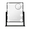 Hollywood Makeup Vanity Mirror with Lights, Desktop black-glass+metal