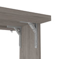 Toscana Wall Foldable Table With Multiple Shelves, Light Gray Gray Particle Board Particle Board