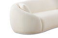 3 Person Sofa Modern Combination Half Moon Casual Teddy Bear Wool Sofa Curved Sofa, Snow White White Primary Living Space Medium Soft Delicate Duty Fabric 3 Seat