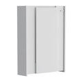 Toscana Wall Foldable Table With Multiple Shelves, White White Particle Board Particle Board