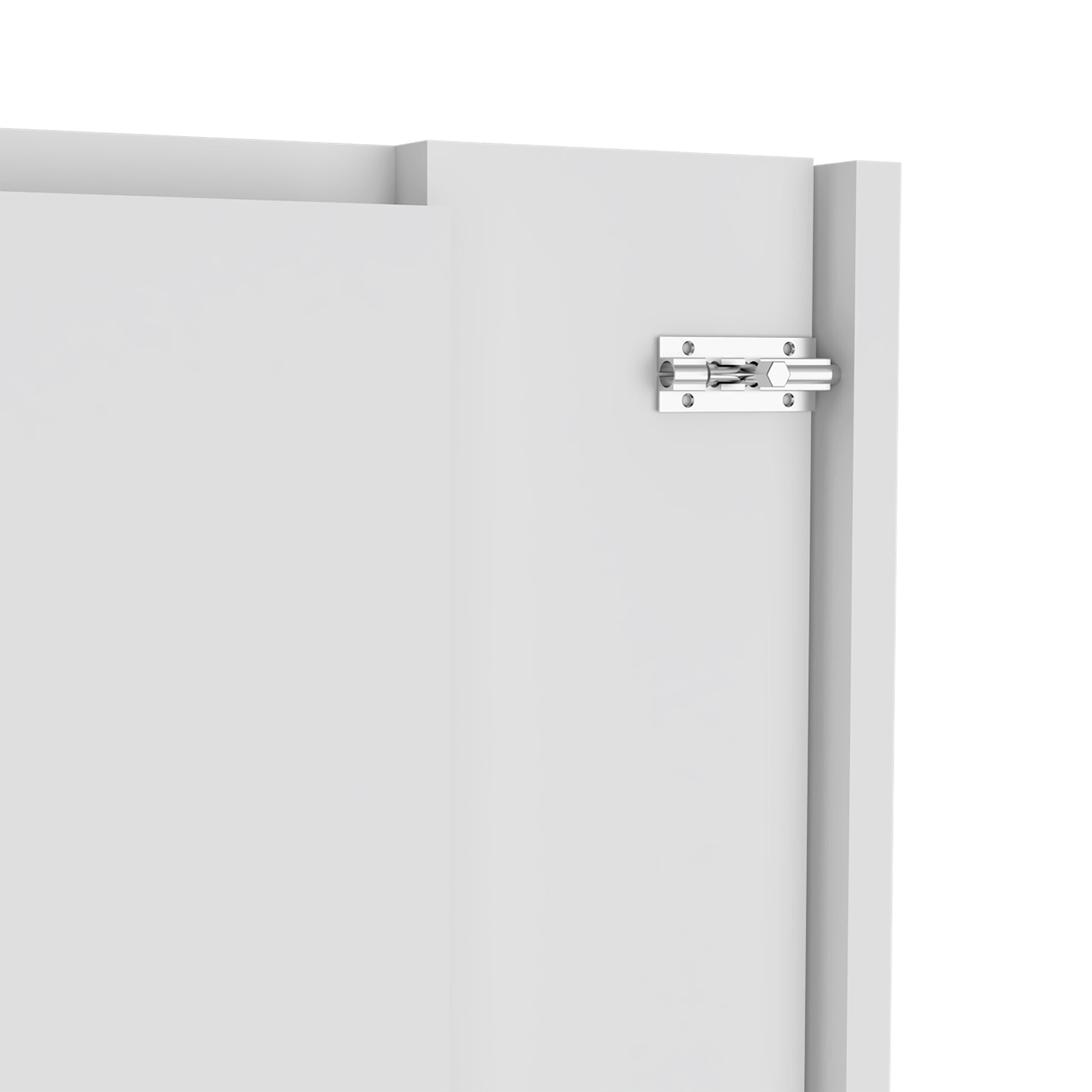 Wall Foldable Table With Multiple Shelves, White White Particle Board Particle Board