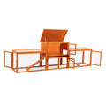 Large Three Box Rabbit Cage,For Indoor And Outdoor Use, Orange Orange Metal