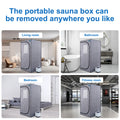 Portable Grey Mini Plus Style Steam Sauna Tent Personal Home Spa, With Steam Generator, Remote Control, Foldable Chair, Pvc . Easy To Install,Fast Heating, With Fcc & Ul Certification Cement Grey Polyester Polyester