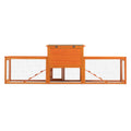 Large Three Box Rabbit Cage,For Indoor And Outdoor Use, Orange Orange Metal